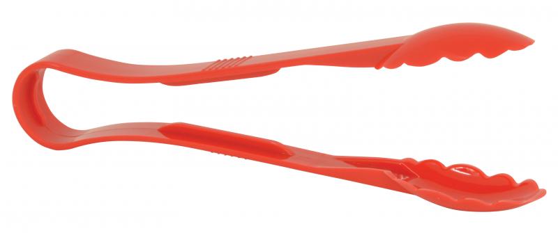 12-inch Polycarbonate Red Scallop Tong 1 12-inch Polycarbonate Red Scallop Tong